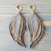 see more listings in the Triple feather earrings section