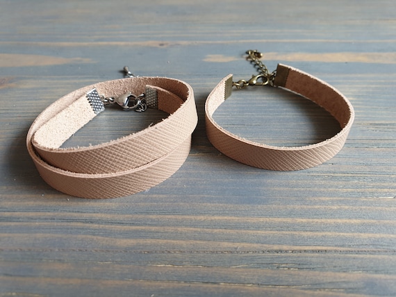 Genuine Leather Wrap Bracelet For Women, Light Brown Leather Bracelet, Leather Bangle Bracelet, Minimalist Bracelet, Boho Jewelry Handmade