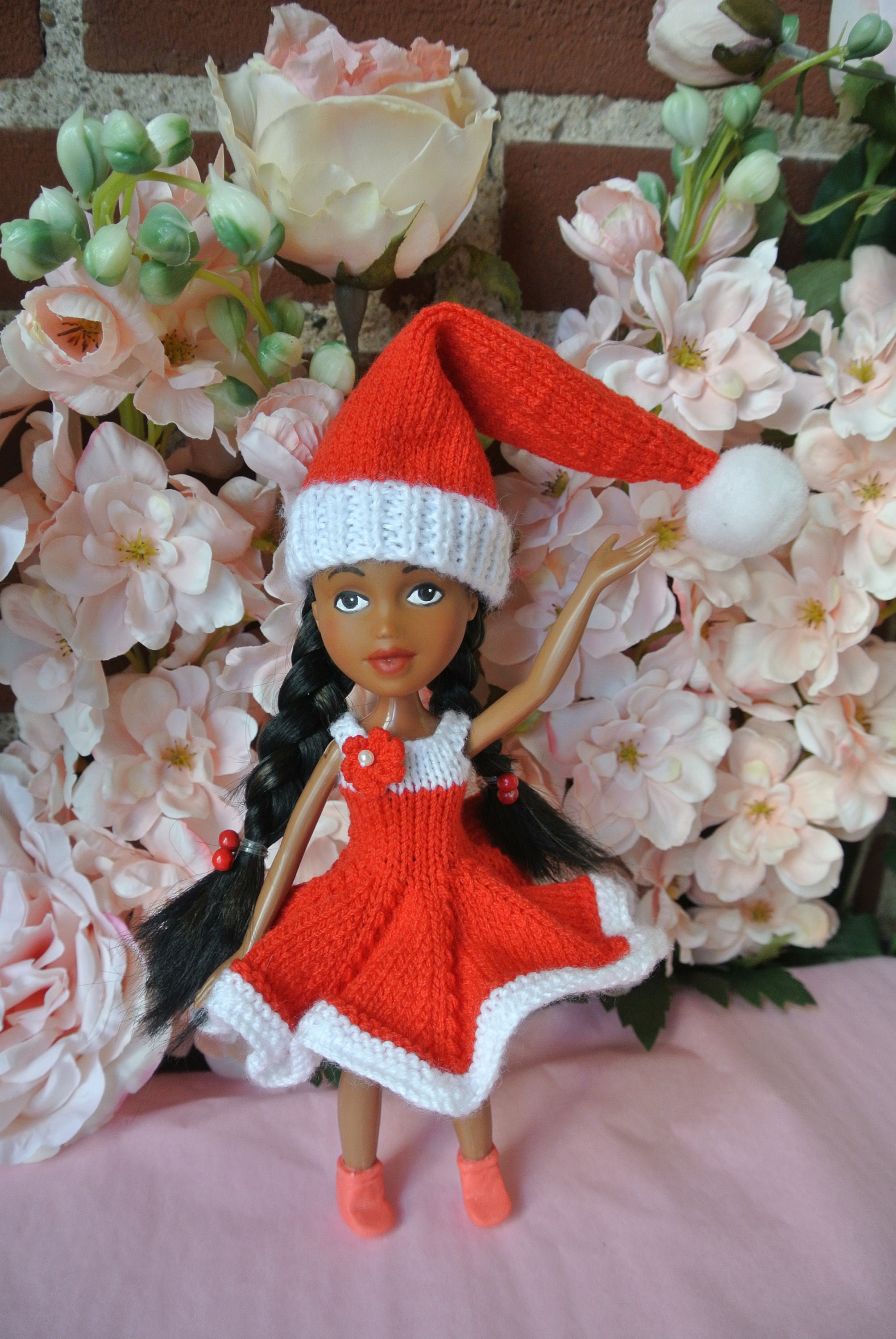 Amaryllis! ~ Refashioned Flower Dolls by Kia! Repainted, OOAK, upcycled Bratz Doll!
