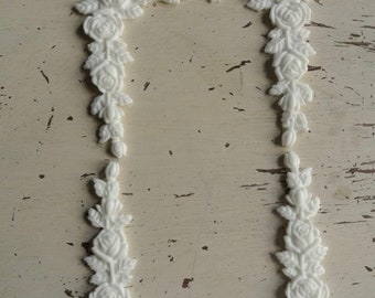Shabby Chic Resin furniture applique! Vintage Rose Corners! Lot of 4!