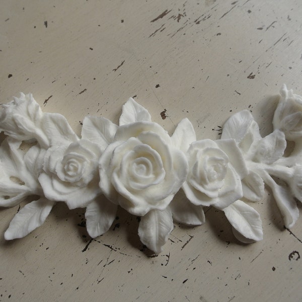 Shabby Chic Resin furniture applique! Large Rose!