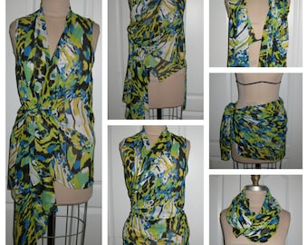 Envoltura multifuncional que se puede usar 20 maneras diferentes, desde el verano hasta el invierno, desde la playa hasta la oficina!