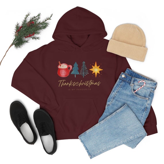 Christmas Globe Maroon Hoodie Christmas Globe Maroon Hoodie