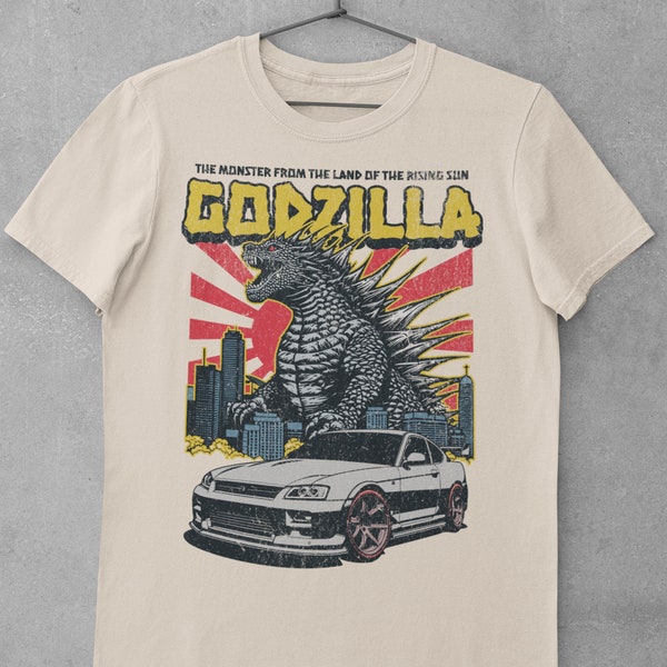 Godzilla and GTR Vintage Unisex Graphic Tee - Retro Unisex T-shirt