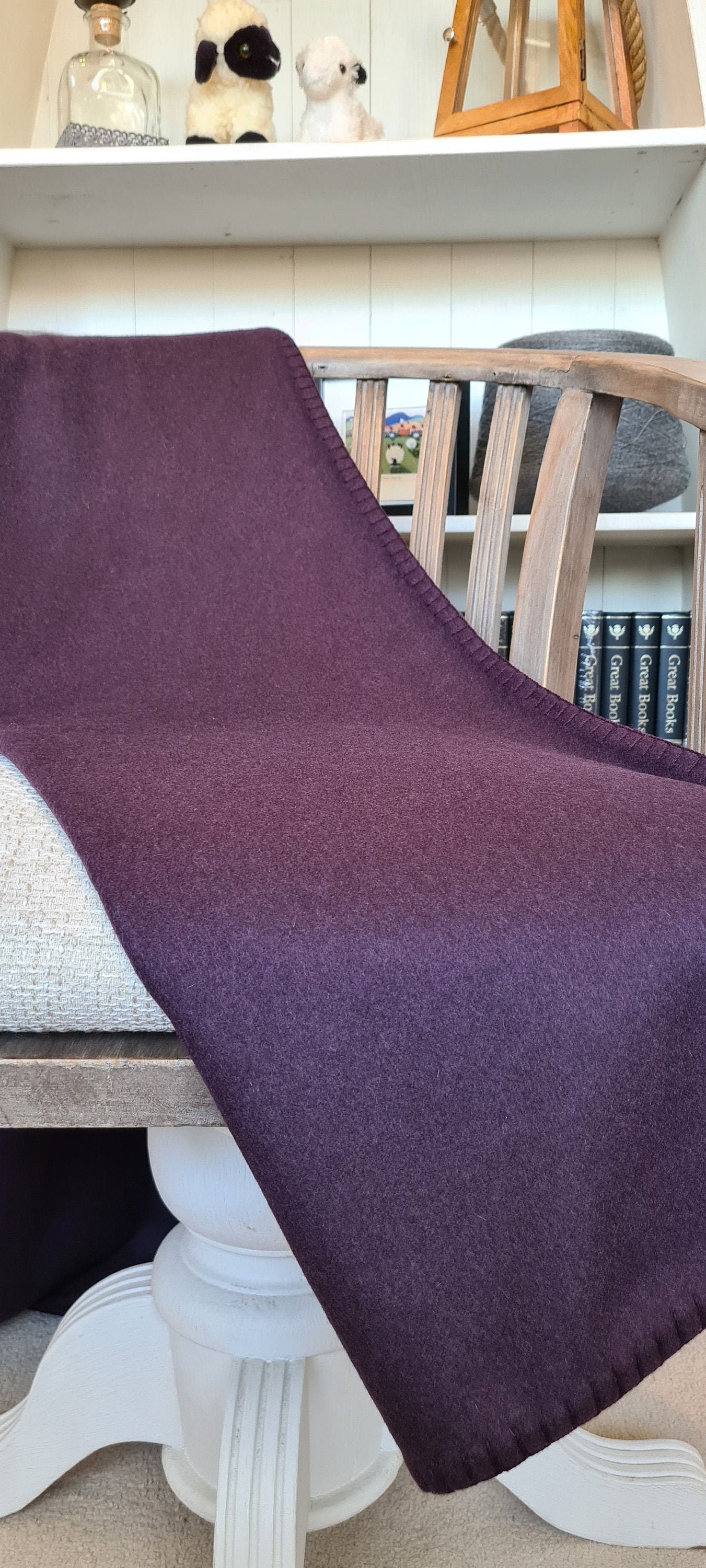 Coperta di lusso 100% cashmere.  Disegnato e tessuto nello Yorkshire.
