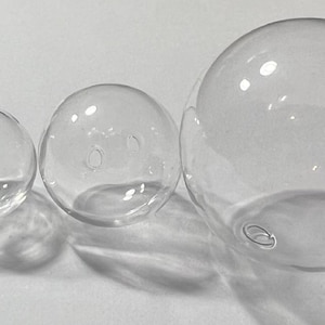NEW 50mm Clear Hollow bead set of 4