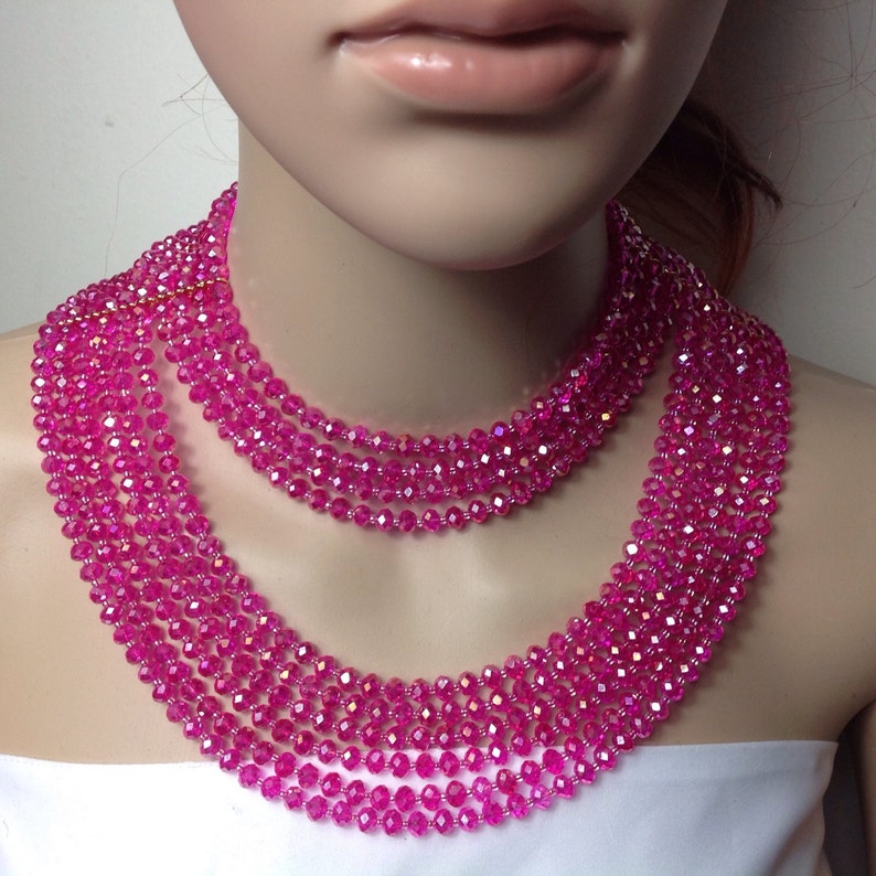 Beautiful Crystal Bead Necklace Set Nigerian Wedding Bead Etsy