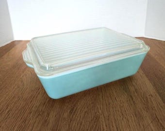PYREX Vintage #0502 Turquoise Small Loaf Pan/refrigerator Dish - Etsy
