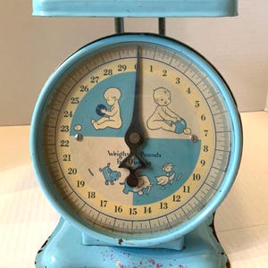 アンティーク　ベビー　スケール　baby scales ヴィンテージ Vintage Baby Scale 30lb Babies & Star Tray And Pad | eBay