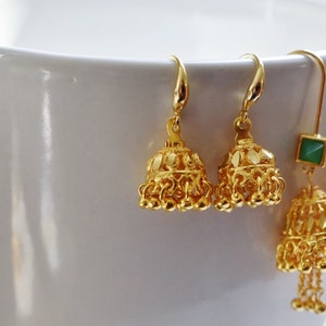 Jhumka Earrings, Lahiri Gold Jhumka  / Jhumki Earrings, Small Jhumka Earrings