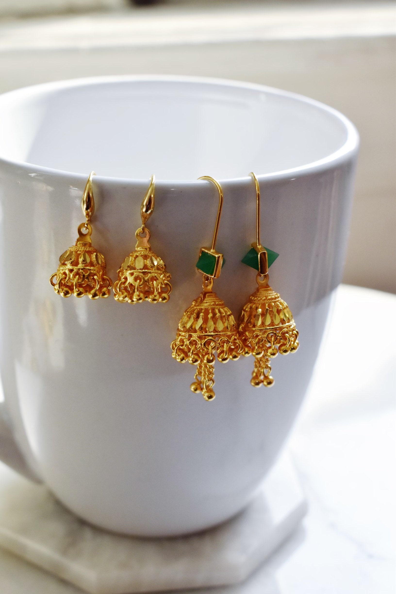 India jhumka earrings in oxidized silver, India jewelry, red bead jhumka, small  jhumka, floral jhumka, ethnic earrings, Bollywood earrings