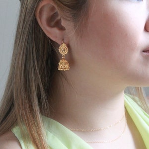 Jhumka Earrings, Choti Gold Jhumka  / Jhumki Earrings, Small Jhumka