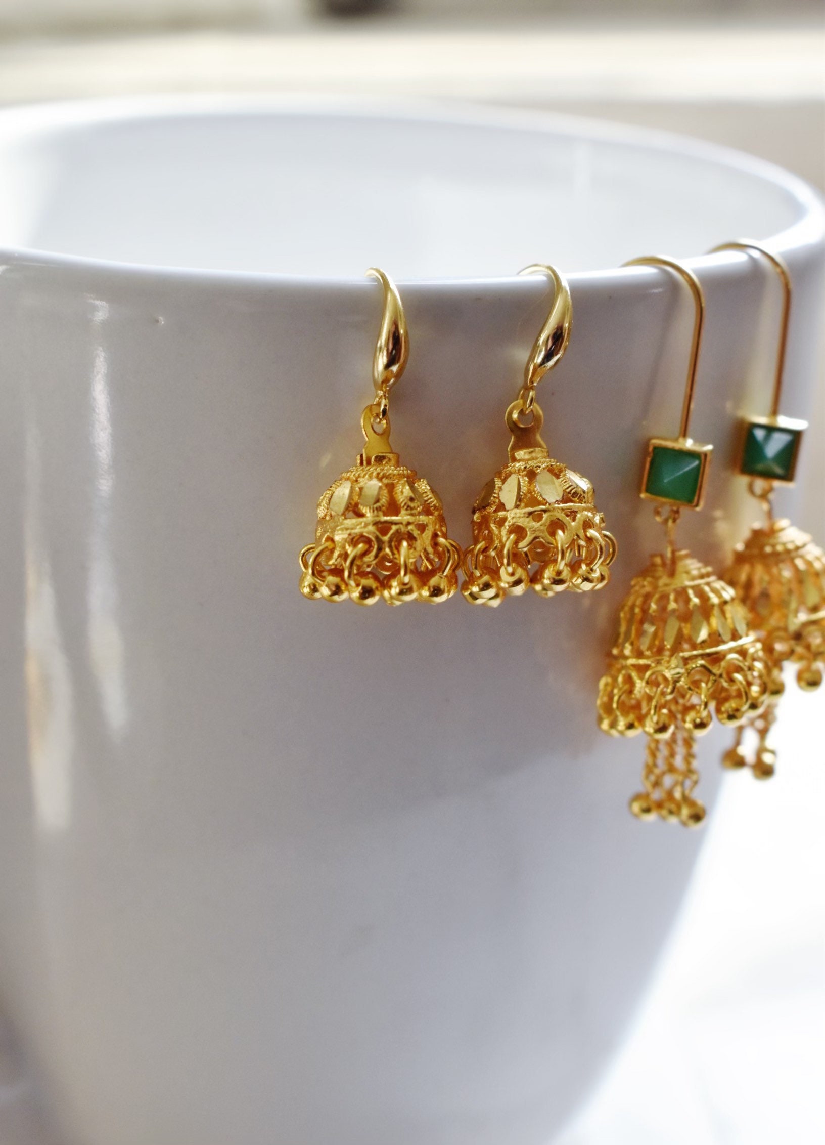 Buy Jhumka Earrings Lahiri Gold Jhumka Jhumki Earrings Small Jhumka Earrings Online in India Etsy