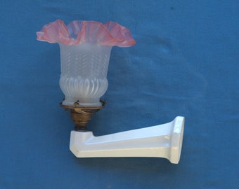 Authentic Wall lamp in porcelain of Limoges France. NO SHIPPING USA