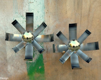 Pair of Luminox sconces Vintage Space Age 1970  NO SHIPPING USA