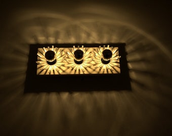 Vintage sconce,wall light,   "Flowers"   three lights        70'