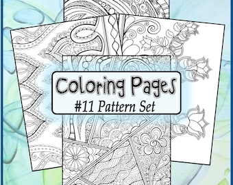 DIGITAL DOWNLOAD** Coloring Pages #11 Pattern Set **