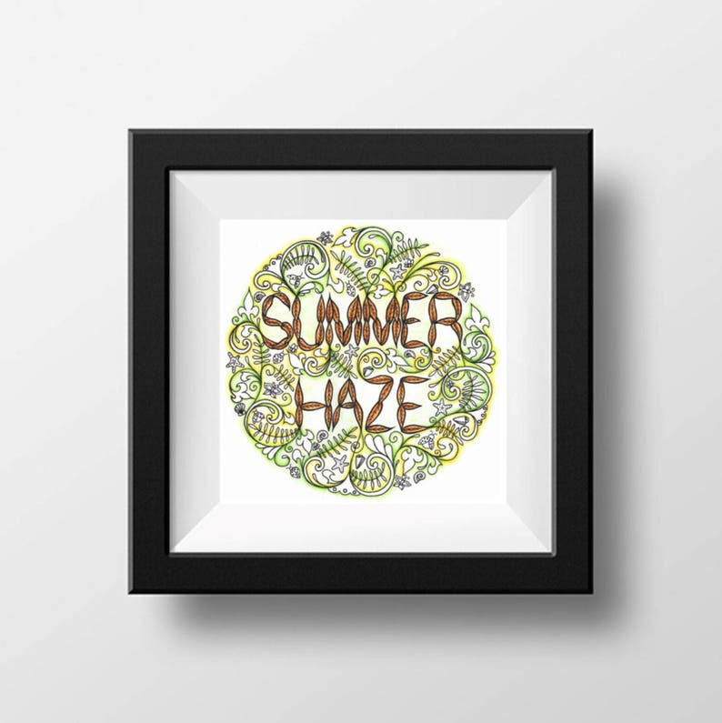 DIGITAL DOWNLOAD** 10 page pdf Summer Haze Coloring Collection **