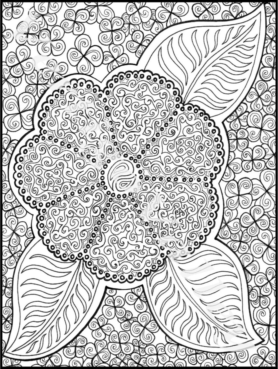 DIGITAL DOWNLOAD** Coloring Pages #5 Filigree Flower Set ** - Etsy