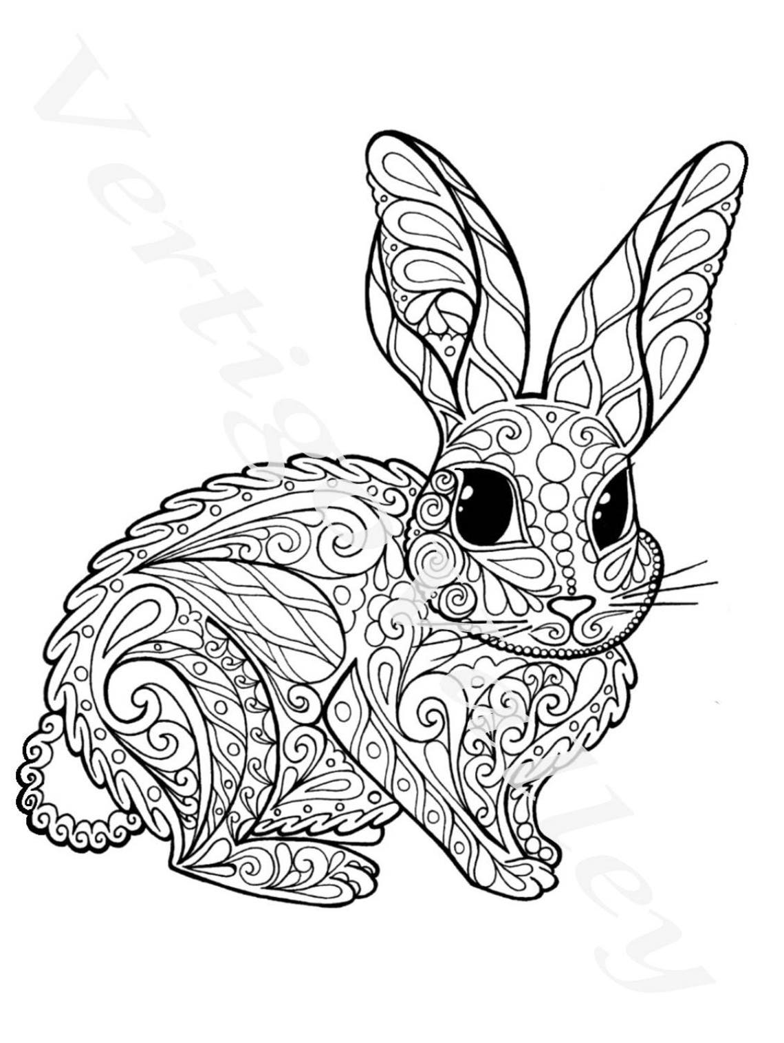 DIGITAL DOWNLOAD Coloring Pages 4 Animal Set | Etsy