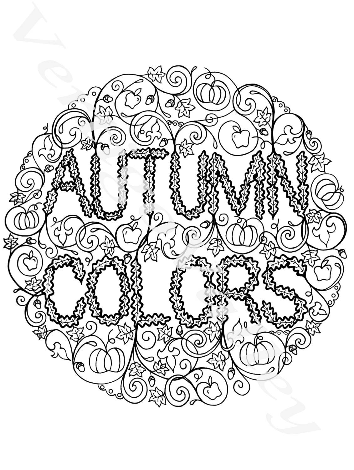 DIGITAL DOWNLOAD Seasonal Coloring Pages 3 Words Set | Etsy