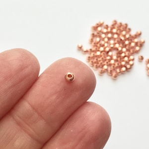100 Spacer Beads 3mm Rose Gold - BD102