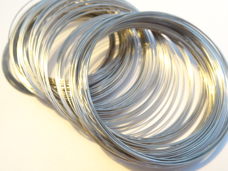 200 Loops Memory Wire 65mm-70mm Silver Tone FD1342 image 3