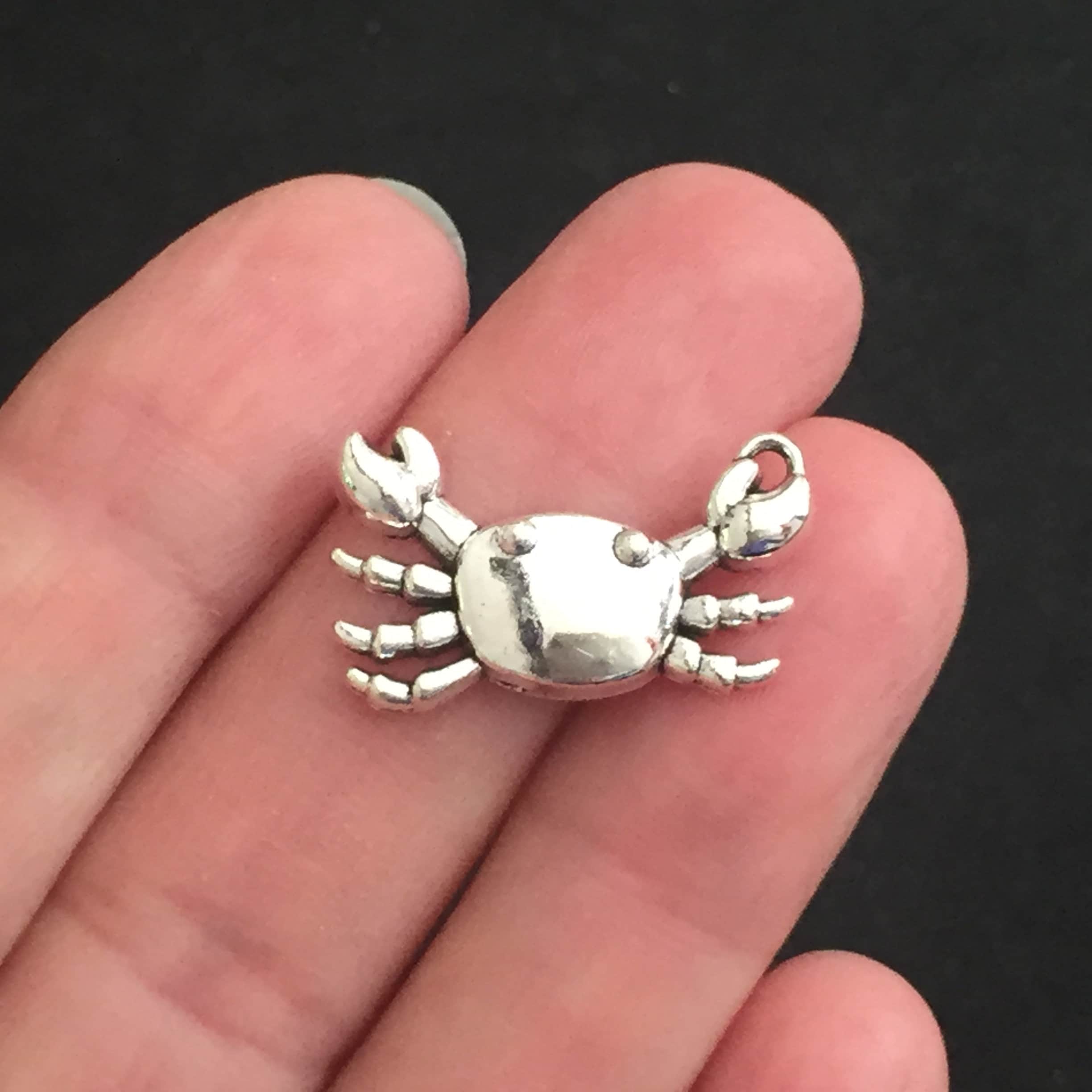 Cool Antique Silver Lobster Charms – Set Of 8 For Jewelry Making & Crafts