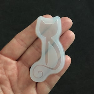 1 Silicone Resin Cat for Bookmark Mold White - MOLD44