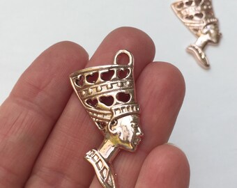 4 Nefertiti Queen Charms Rose Gold Tone