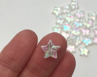 100 Star AB Beads Transparent Acrylic 10mm