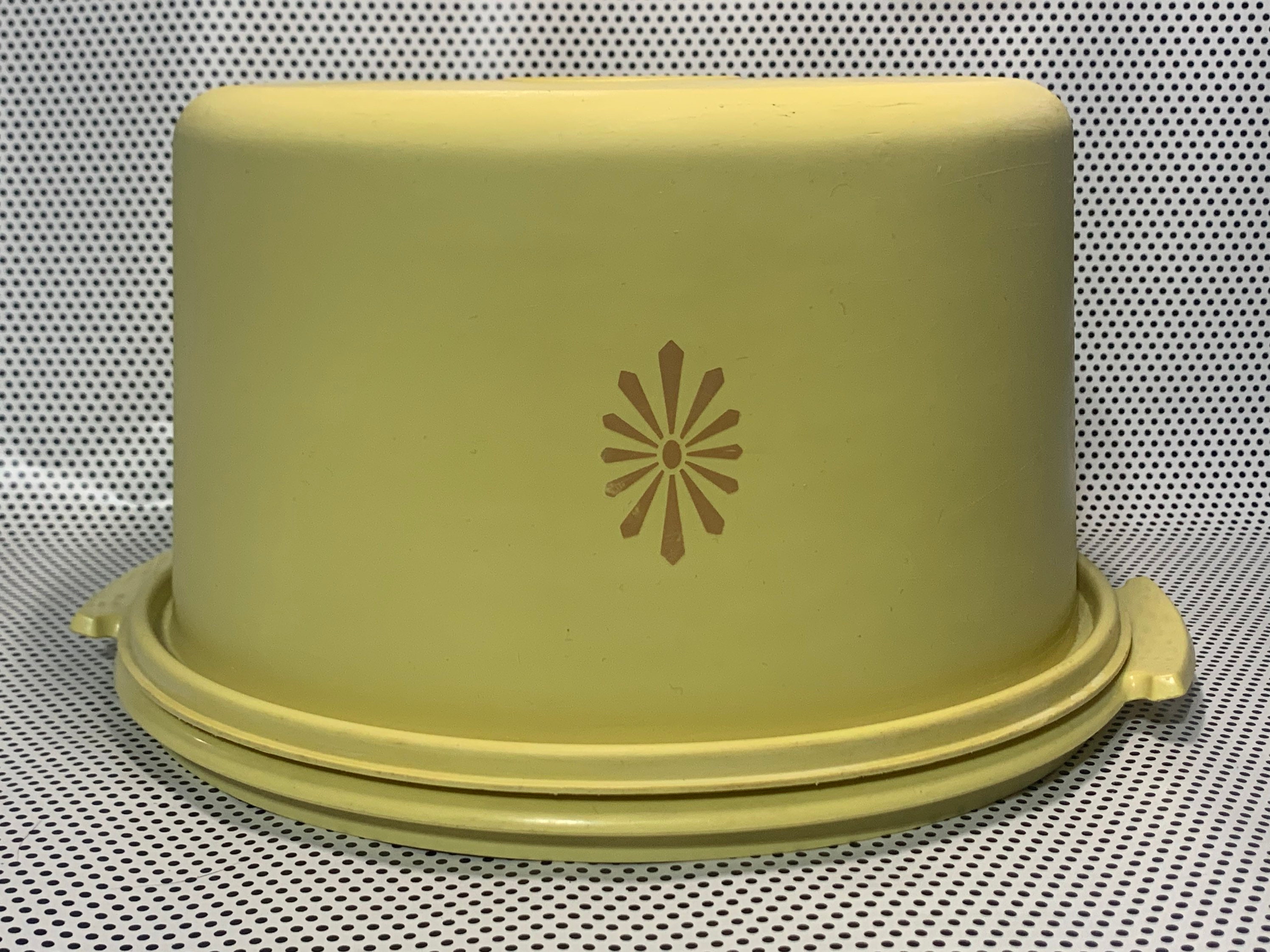 Yellow Tupperware Cake Container
