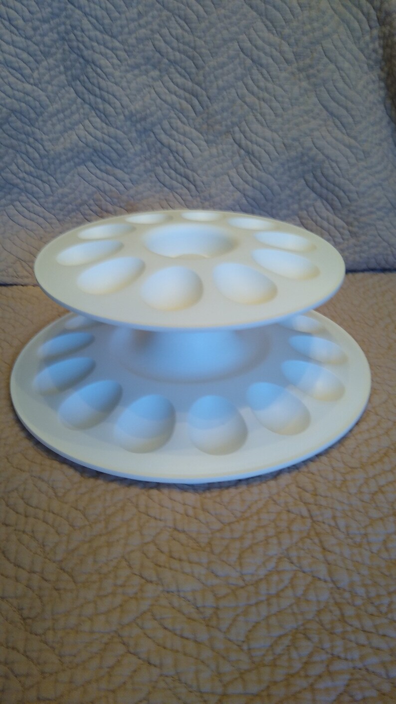 Two Tier Tupperware Deviled Egg Tray Etsy