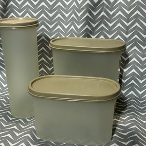 Tupperware Modular Mates Canisters Taupe (3)