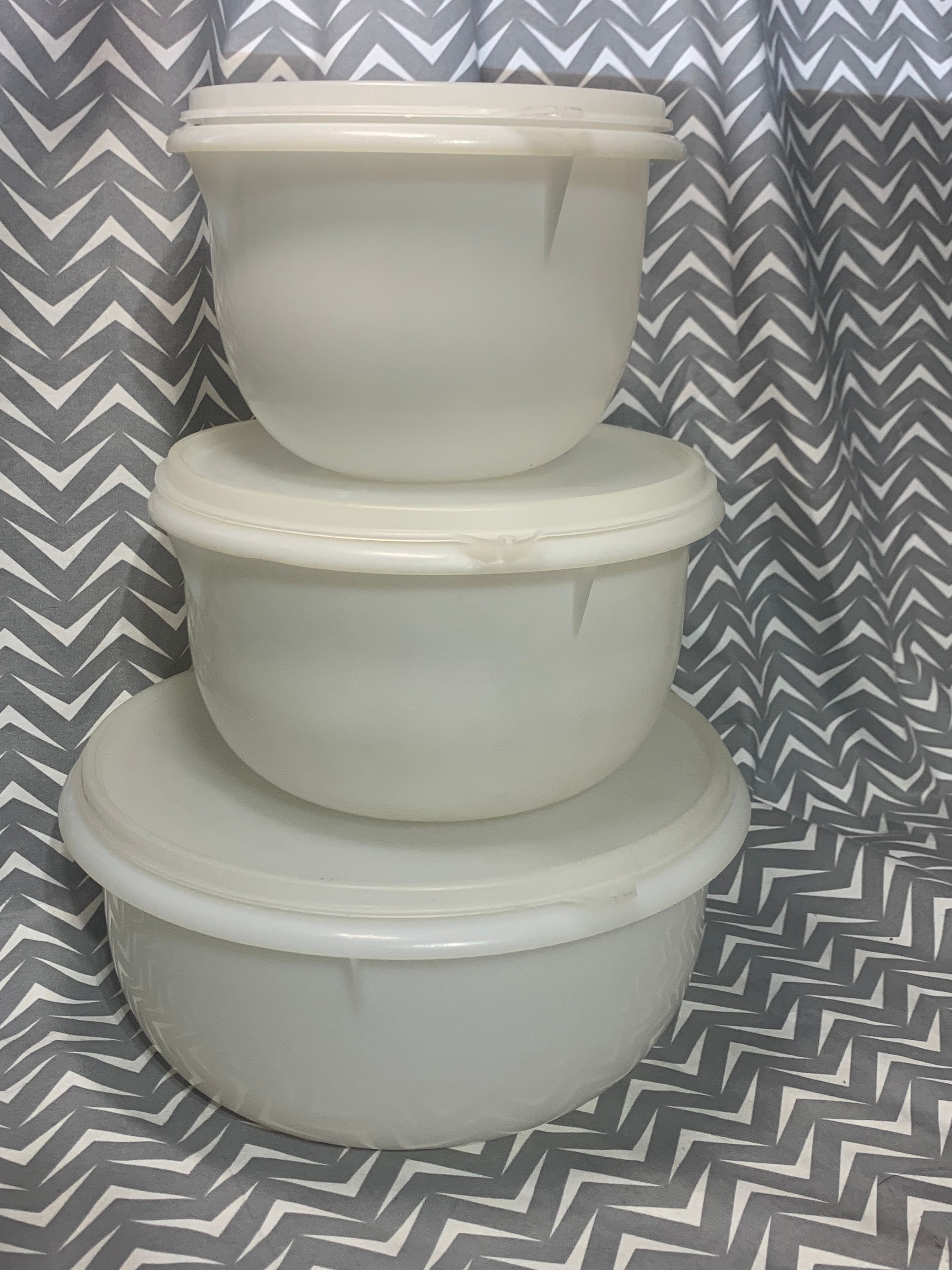 Great Classic Tupperware Mixing Bowl Set 3 Etsy
