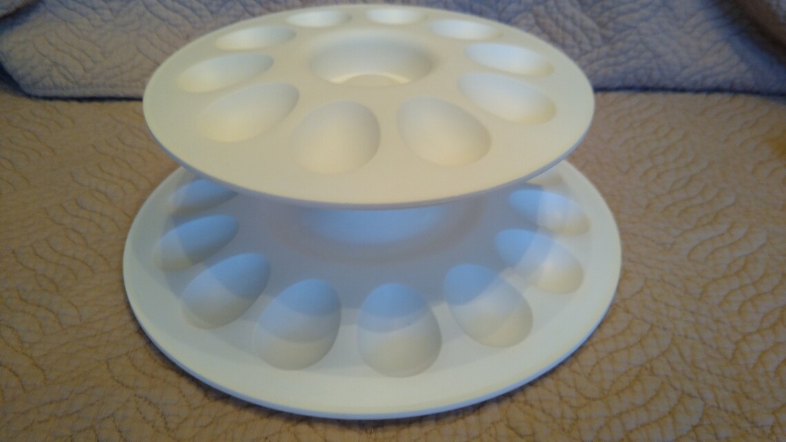Two Tier Tupperware Deviled Egg Tray Etsy