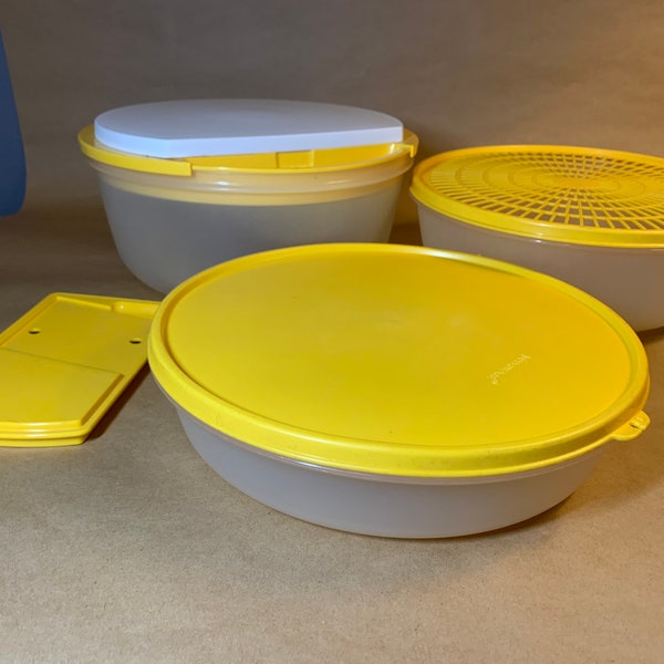 Large Tupperware Bowls With Lids Etsy