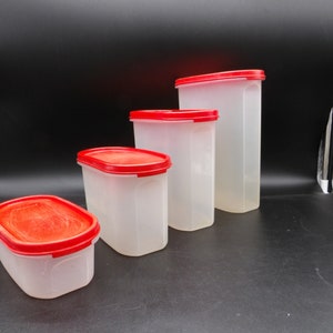 Vintage Tupperware Canister Set Red Tulip Rare for Sale in Chatham
