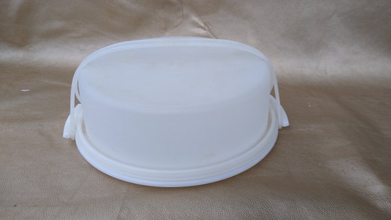 Vintage Tupperware Cake Carrier Pie Taker Storage Container #1257