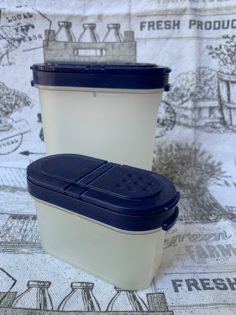 Tupperware Spice Shaker Set Dark Blue Etsy