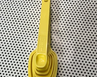 Classic Yellow Tupperware Measuring Spoons