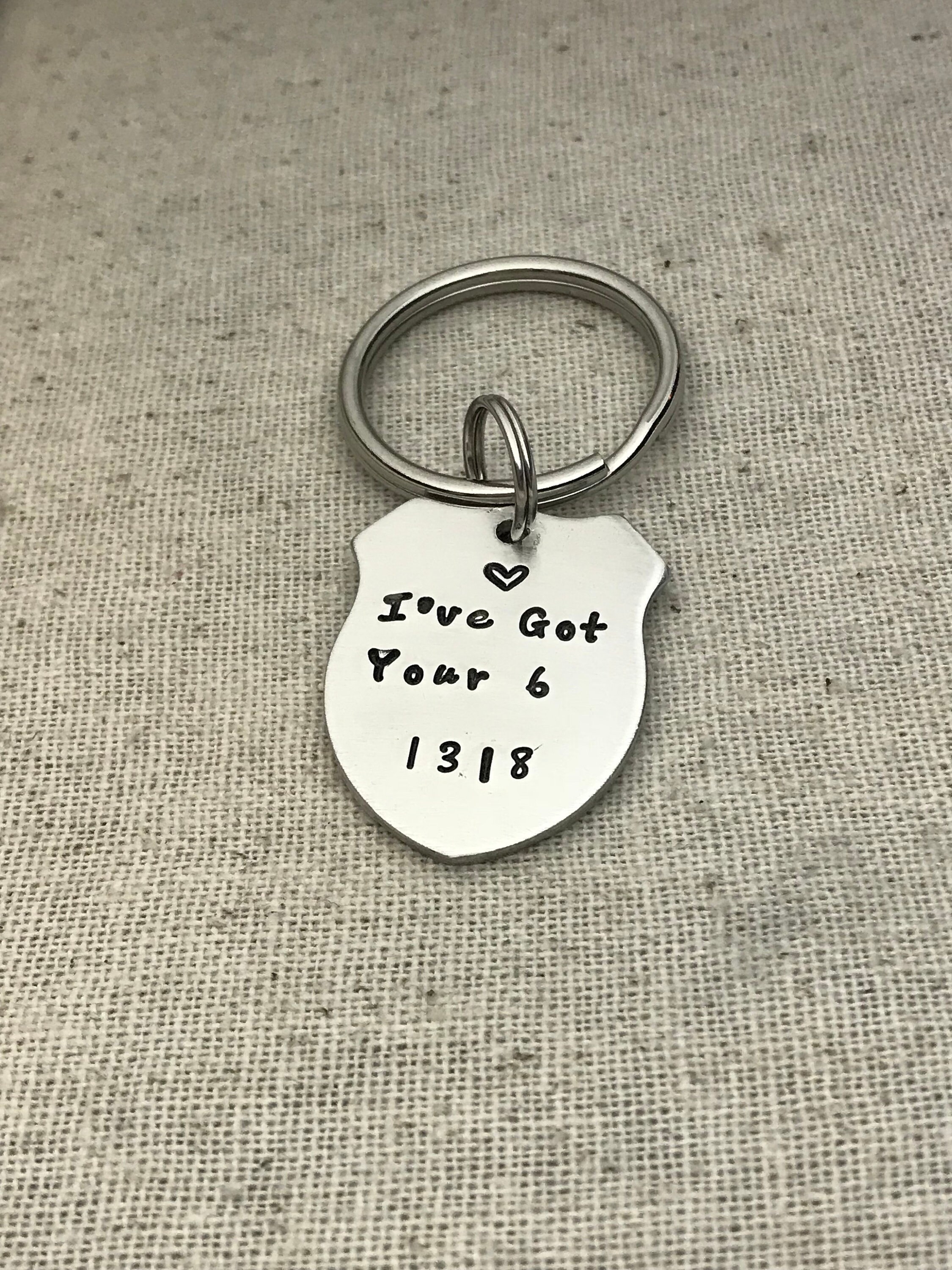 Custom Police Badge Necklace I Ve Got Your 6 Thin Blue Etsy