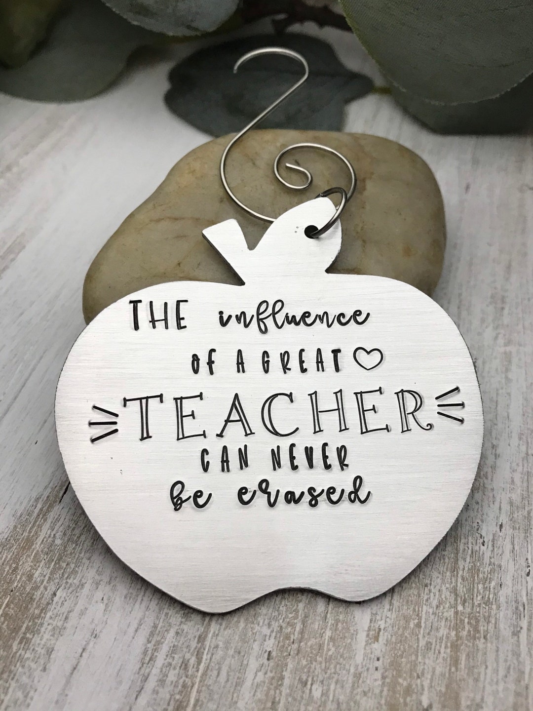 Custom Teacher Ornament, the Influence of A Great Teacher Can Never Be ...
