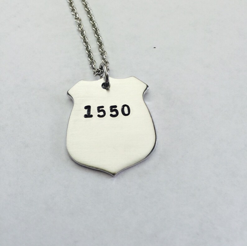 Custom Police Badge NecklaceAluminum NecklaceProud Mom Etsy