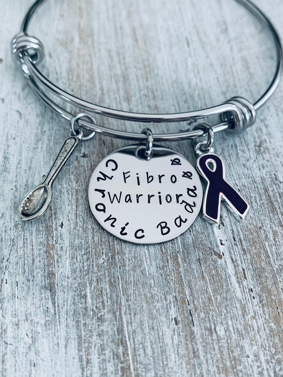 Custom Fibro Warrior Bracelet chronic Badass Bracelet awareness