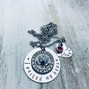 Army Mom Necklace, I Raised My Hero,  Key Chain, U.S. Army Mom, Military Family, Army Jewelry, Official Licensee, Proud Army Mom Necklace