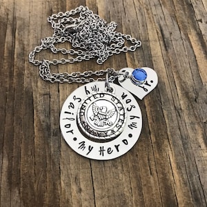 My Sailor My Hero My Son Custom Hand Stamped Navy Necklace-US Navy-Military Mother-Proud Mom-Seaman-Gift For Her-Sailor-Navy-Deployment