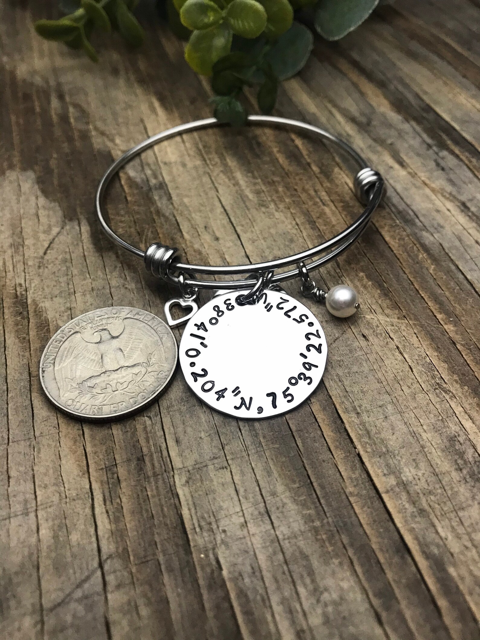 Custom Coordinates BraceletLocation BraceletLatitude Etsy