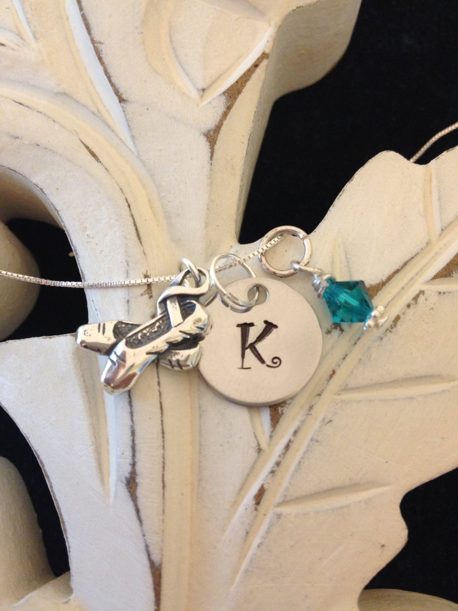 personalized sterling silver ballet shoes necklace with swarovski birthstone dancer gift, recital gift, gift for her,love to dan personalized sterling silver ballet shoes necklace with swarovski birthstone dancer gift, recital gift, gift for her,love to dan