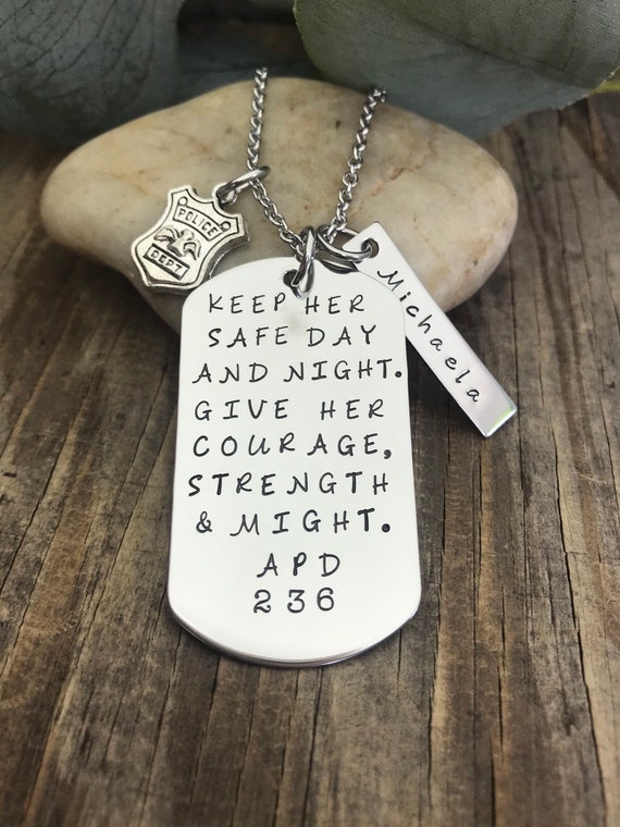 Custom Female Police Officer Gift St Michael Prayer Patron - Police Officer Prayer Pendant Custom Female Police Officer Gift St Michael Prayer Patron - Police Officer Prayer Pendant